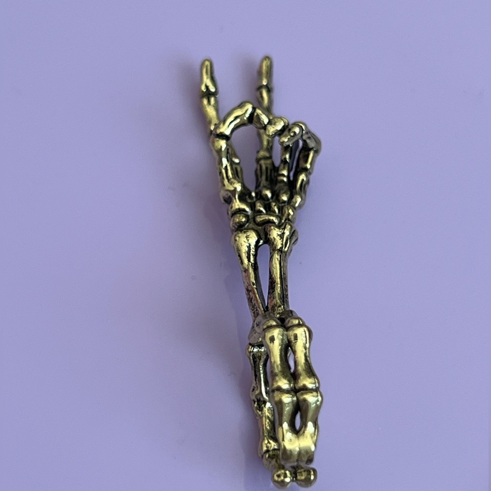 Gold Skeleton Hand Ring